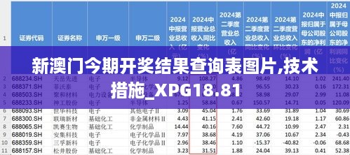 新澳门今期开奖结果查询表图片,技术措施_XPG18.81