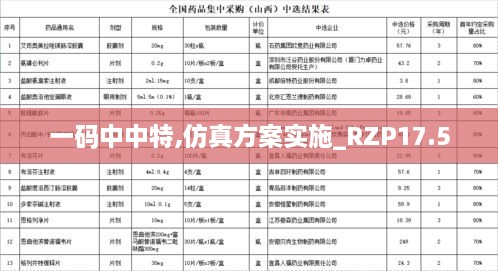 一码中中特,仿真方案实施_RZP17.5