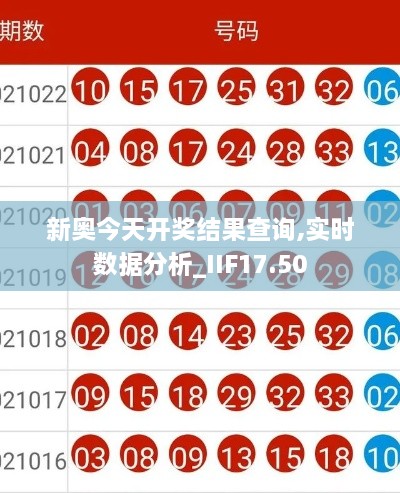 新奥今天开奖结果查询,实时数据分析_IIF17.50