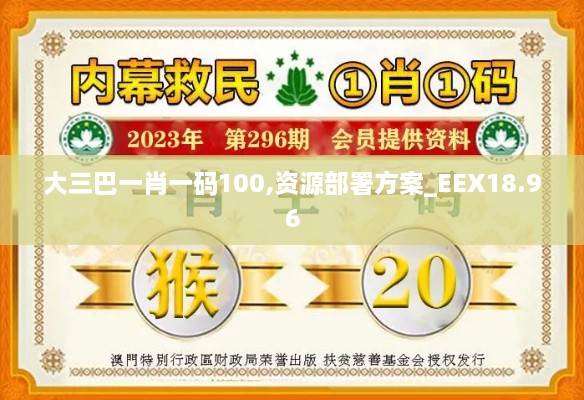 大三巴一肖一码100,资源部署方案_EEX18.96