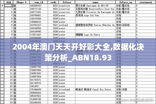 2004年澳门天天开好彩大全,数据化决策分析_ABN18.93