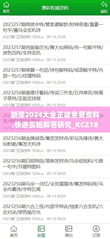 新澳2024大全正版免费资料,快速实施解答研究_KCZ18.77