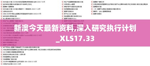 新澳今天最新资料,深入研究执行计划_XLS17.33