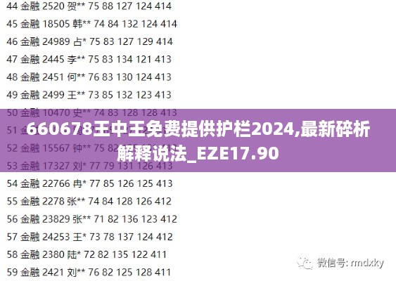 660678王中王免费提供护栏2024,最新碎析解释说法_EZE17.90