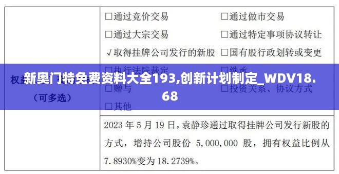 新奥门特免费资料大全193,创新计划制定_WDV18.68