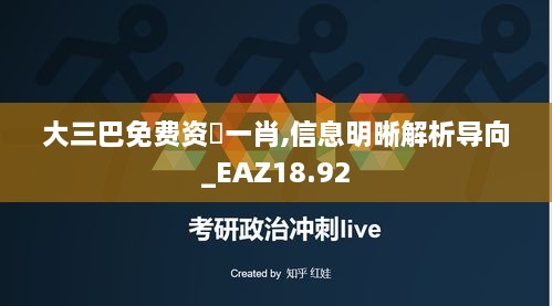 大三巴免费资枓一肖,信息明晰解析导向_EAZ18.92