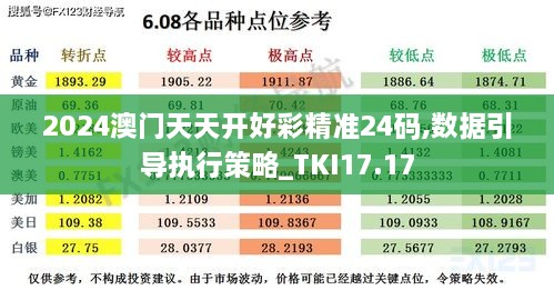 2024澳门天天开好彩精准24码,数据引导执行策略_TKI17.17