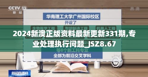 2024新澳正版资料最新更新331期,专业处理执行问题_JSZ8.67