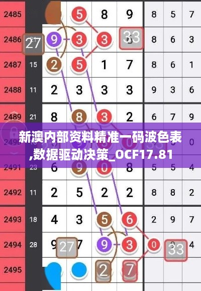 新澳内部资料精准一码波色表,数据驱动决策_OCF17.81