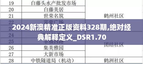 2024新澳精准正版资料328期,绝对经典解释定义_DSR1.70