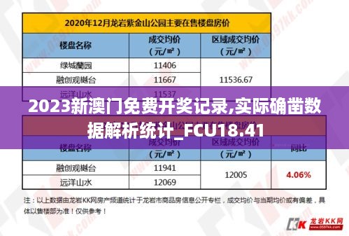 2023新澳门免费开奖记录,实际确凿数据解析统计_FCU18.41