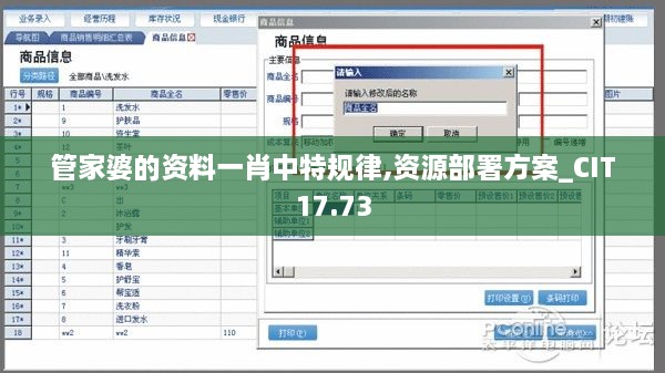 管家婆的资料一肖中特规律,资源部署方案_CIT17.73