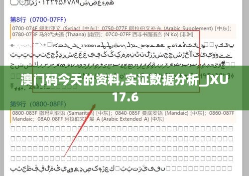 澳门码今天的资料,实证数据分析_JXU17.6