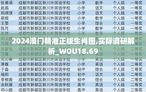 2024澳门精准正版生肖图,实际调研解析_WOU18.69