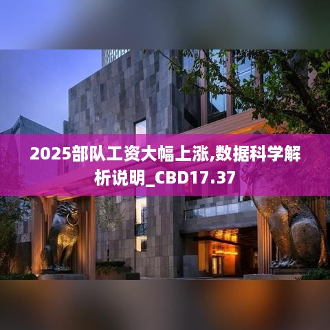 2025部队工资大幅上涨,数据科学解析说明_CBD17.37