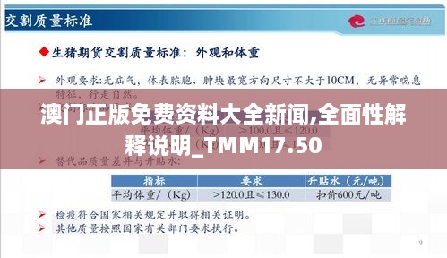 澳门正版免费资料大全新闻,全面性解释说明_TMM17.50