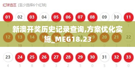 新澳开奖历史记录查询,方案优化实施_MEG18.23