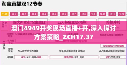 澳门4949开奖现场直播+开,深入探讨方案策略_ZCH17.37