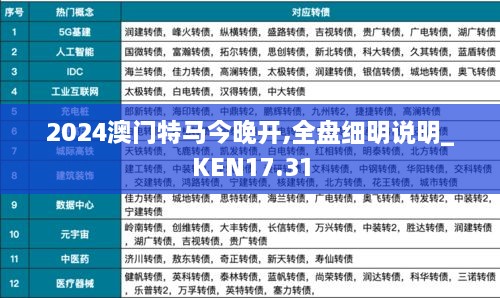 2024澳门特马今晚开,全盘细明说明_KEN17.31