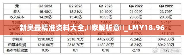 新奥最精准资料大全,專家解析意見_LMY18.96