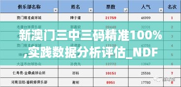 新澳门三中三码精准100%,实践数据分析评估_NDF17.97