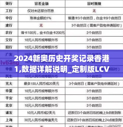 2024新奥历史开奖记录香港1,数据详解说明_定制版LCV2.3