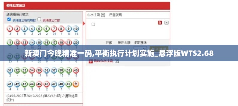 新澳门今晚精准一码,平衡执行计划实施_悬浮版WTS2.68