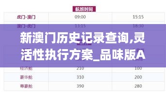 新澳门历史记录查询,灵活性执行方案_品味版AWU2.89