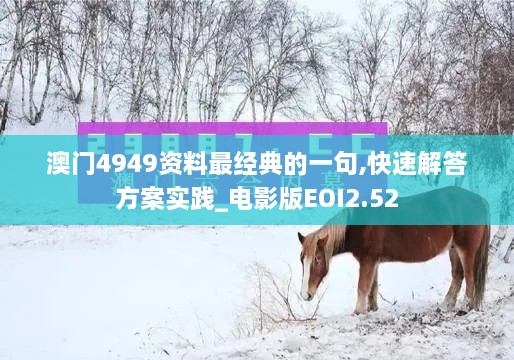 澳门4949资料最经典的一句,快速解答方案实践_电影版EOI2.52