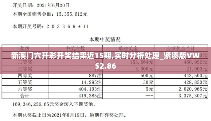 新澳门六开彩开奖结果近15期,实时分析处理_紧凑版VWS2.86