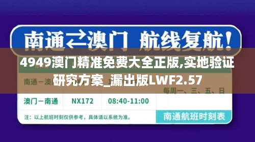 4949澳门精准免费大全正版,实地验证研究方案_漏出版LWF2.57