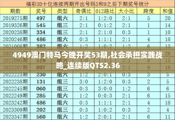 4949澳门特马今晚开奖53期,社会承担实践战略_连续版QTS2.36