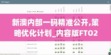 新澳内部一码精准公开,策略优化计划_内容版FTO2.1