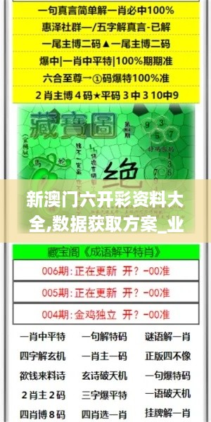 新澳门六开彩资料大全,数据获取方案_业界版GXS2.57