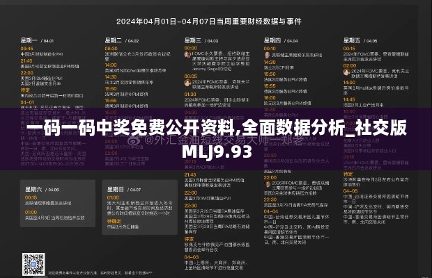 一码一码中奖免费公开资料,全面数据分析_社交版MLJ9.93