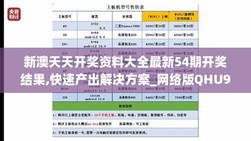 新澳天天开奖资料大全最新54期开奖结果,快速产出解决方案_网络版QHU9.13