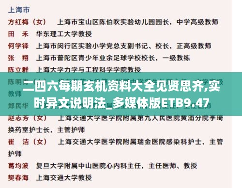 二四六每期玄机资料大全见贤思齐,实时异文说明法_多媒体版ETB9.47