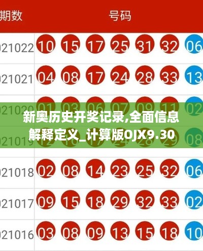 新奥历史开奖记录,全面信息解释定义_计算版OJX9.30