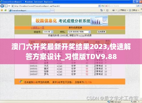 澳门六开奖最新开奖结果2023,快速解答方案设计_习惯版TDV9.88