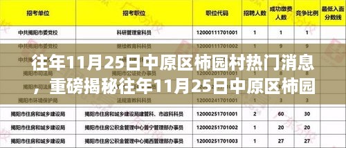 往年11月25日中原区柿园村热门消息揭秘，一网打尽重磅新闻！