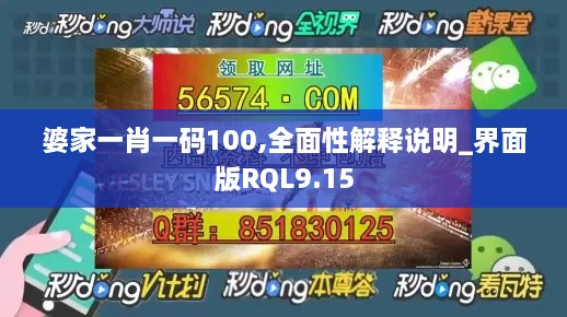 婆家一肖一码100,全面性解释说明_界面版RQL9.15