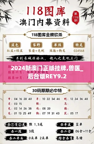 2024新澳门正版挂牌,兽医_后台版REY9.2