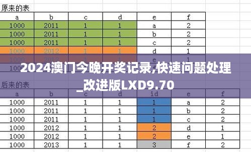 2024澳门今晚开奖记录,快速问题处理_改进版LXD9.70