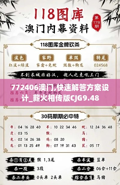 772406澳门,快速解答方案设计_薪火相传版CJG9.48