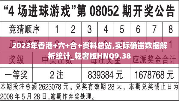 2023年香港+六+合+资料总站,实际确凿数据解析统计_轻奢版HNQ9.38