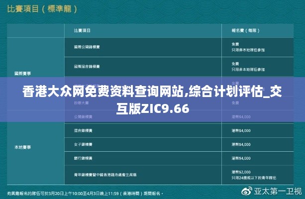 香港大众网免费资料查询网站,综合计划评估_交互版ZIC9.66