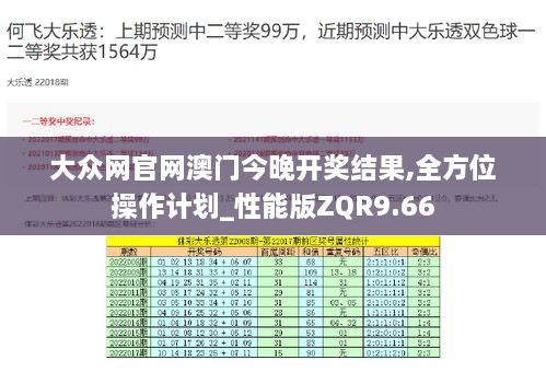 大众网官网澳门今晚开奖结果,全方位操作计划_性能版ZQR9.66