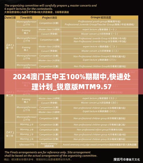 2024澳门王中王100%期期中,快速处理计划_锐意版MTM9.57