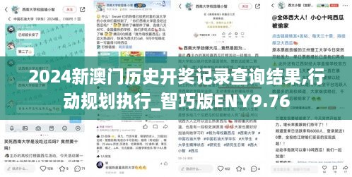 2024新澳门历史开奖记录查询结果,行动规划执行_智巧版ENY9.76