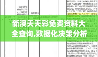 新澳天天彩免费资料大全查询,数据化决策分析_迅捷版TZK9.63